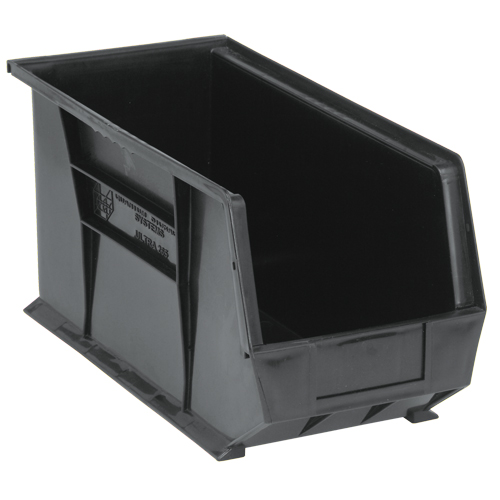 Bacs ultra empilable & suspendable, 8-1/4" la, 9" h x 18" p, Noir Southpoint Industrial Supply