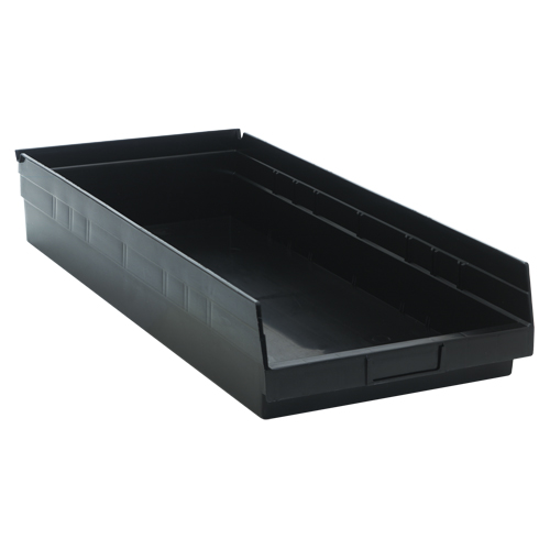 Bac pour &eacute;tag&egrave;re &eacute;conomique, 11-1/8" la x 4" H x 23-5/8" p, Noir, Capacit&eacute; 60 lb Southpoint Industrial Supply