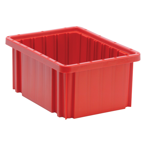 Contenants Divider Box, Plastique, 10,9" la x 8,3" p x 5" h, Rouge Southpoint Industrial Supply