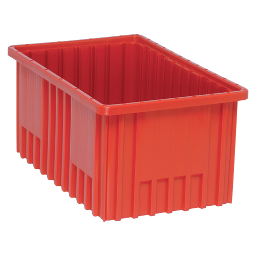 Contenants Divider Box, Plastique, 16,5" la x 10,9" p x 8" h, Rouge Southpoint Industrial Supply