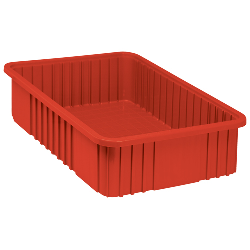 Divider Box&reg; Containers, Plastic, 22.5" W x 17.5" D x 6" H, Red Southpoint Industrial Supply