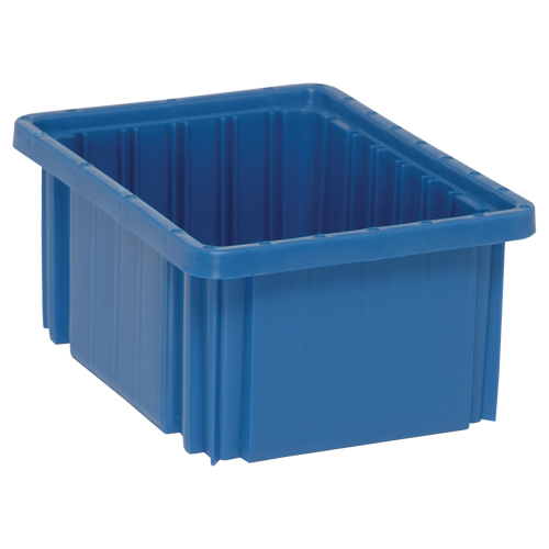 Contenants Divider Box, Plastique, 10,9" la x 8,3" p x 5" h, Bleu Southpoint Industrial Supply