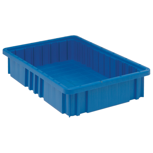 Contenants Divider Box, Plastique, 16,5" la x 10,9" p x 3,5" h, Bleu Southpoint Industrial Supply