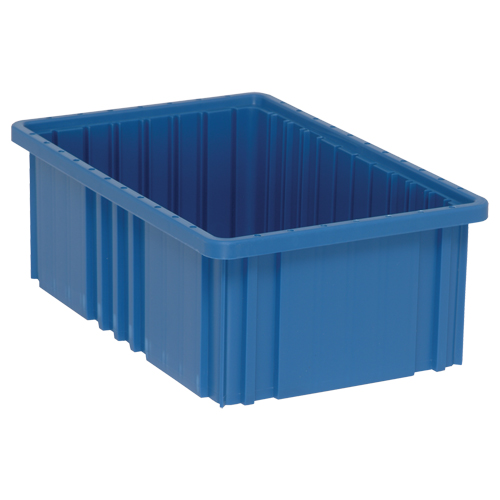 Divider Box&reg; Containers, Plastic, 16.5" W x 10.9" D x 6" H, Blue Southpoint Industrial Supply