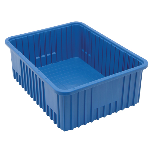Contenants Divider Box, Plastique, 22,5" la x 17,5" p x 8" h, Bleu Southpoint Industrial Supply