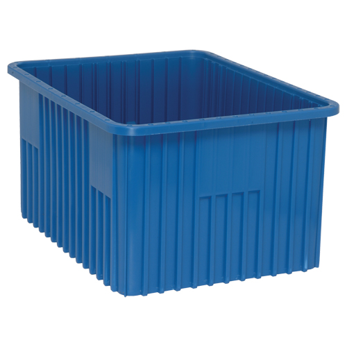 Divider Box&reg; Containers, Plastic, 22.5" W x 17.5" D x 12" H, Blue Southpoint Industrial Supply