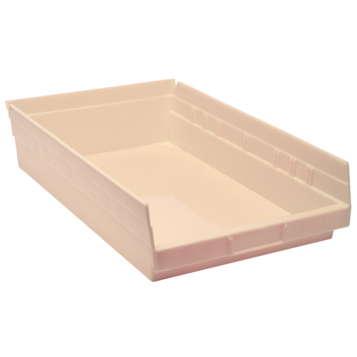 Bac pour &eacute;tag&egrave;re &eacute;conomique, 11-1/8" la, 4" h x 17-7/8" p, Ivoire Southpoint Industrial Supply