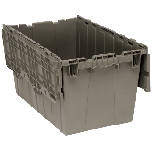 Bac de distribution avec couvercle &agrave; charni&egrave;res, 16-1/4" x 25-3/8" x 14-1/8", Gris Southpoint Industrial Supply