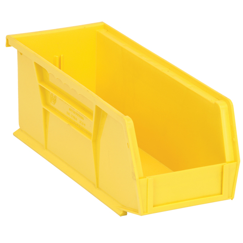 Ultra Stack & Hang Bin, 4-1/8" W x 4" H x 10-7/8" D, Yellow Southpoint Industrial Supply