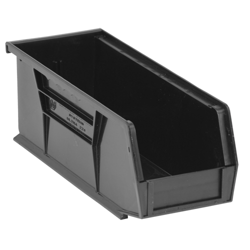 Ultra Stack & Hang Bin, 4-1/8" W x 4" H x 10-7/8" D, Black Southpoint Industrial Supply