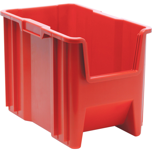 Giant Stacking Containers, 10.875" W x 17.5" D x 12.5" H, Red Southpoint Industrial Supply