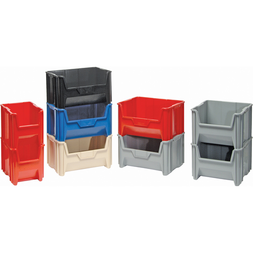 Giant Stacking Containers, 10.875" W x 17.5" D x 12.5" H, Blue Southpoint Industrial Supply