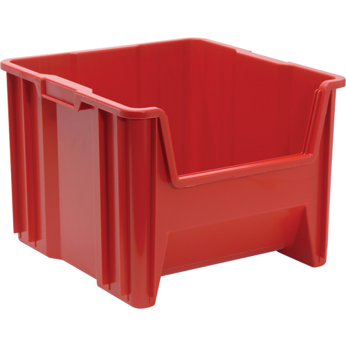 Contenants &agrave; empiler g&eacute;ants, 16,5" la x 17,5" p x 12,5" h, Rouge Southpoint Industrial Supply