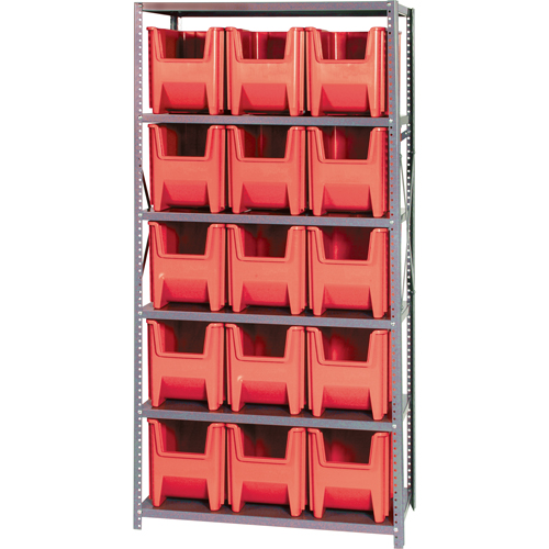 Shelving Unit, Steel, Boltless, Starter, 36" W x 75" H x 18" D Southpoint Industrial Supply