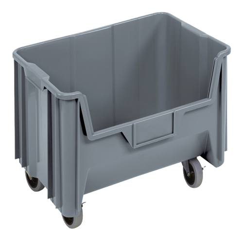 Mobile Giant Stack Container, 12-7/16" H x 19-7/8" W x 15-1/4" D, 250 lbs. Capacity, Grey Southpoint Industrial Supply