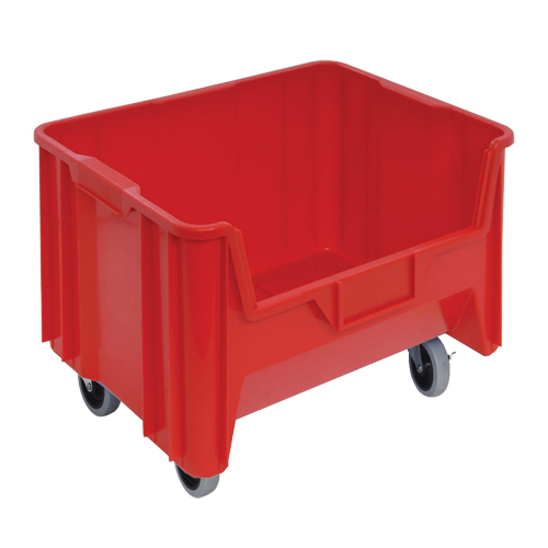 Bac g&eacute;ant mobile empilable, 12-7/16" ha x 19-7/8" la x 15-1/4" p, Capacit&eacute; de 250 lb, Rouge Southpoint Industrial Supply