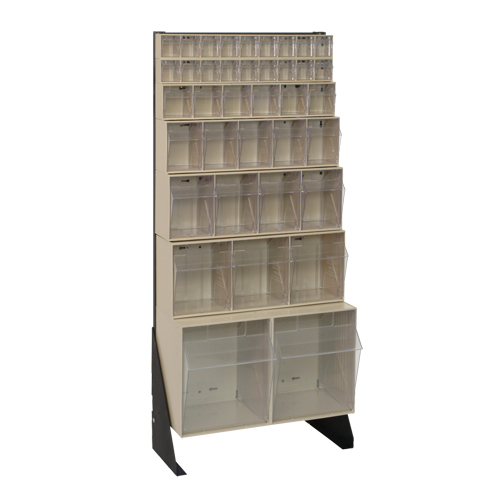 Tip-Out Bins Stand, 23-5/8" W x 8" D x 52" H, 38 Drawers Southpoint Industrial Supply