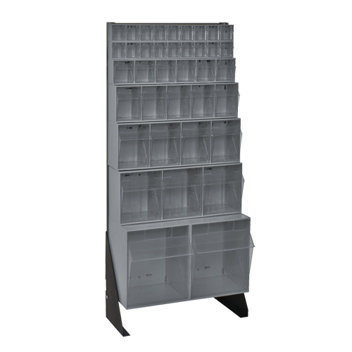 Tip-Out Bins Stand, 23-5/8" W x 8" D x 52" H, 38 Drawers Southpoint Industrial Supply