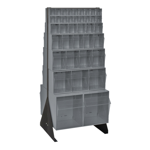 Tip-Out Bins Stand, 23-5/8" W x 16" D x 52" H, 76 Drawers Southpoint Industrial Supply