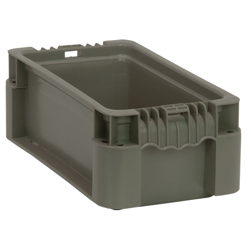 Contenant pliable et empilable, 7" la x 12" p x 5" h, Gris Southpoint Industrial Supply