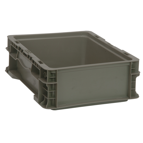 Contenant pliable et empilable, 15" la x 12" p x 5" h, Gris Southpoint Industrial Supply