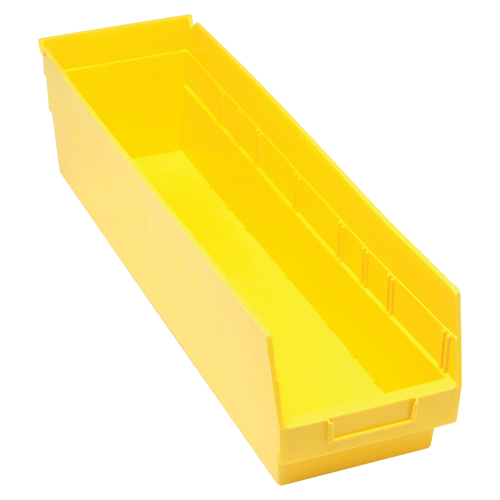 Bacs en plastique pour &eacute;tag&egrave;res Store More, 6-5/8" la x 6" H x 23-5/8" p, Jaune, Capacit&eacute; 90 lb Southpoint Industrial Supply