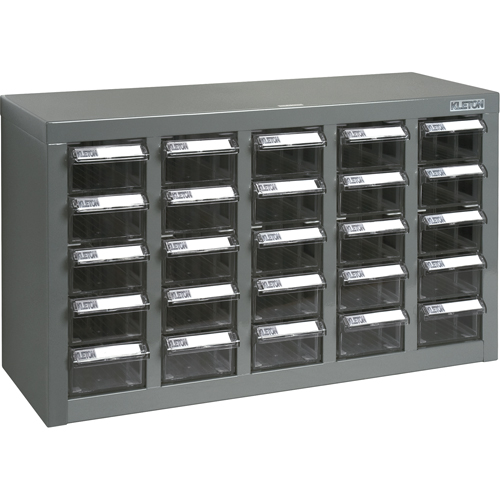 KPC-600 Parts Cabinet, Galvanized Steel, 25 Drawers, 23-1/10" x 8-7/10" x 13-4/5", Grey Southpoint Industrial Supply