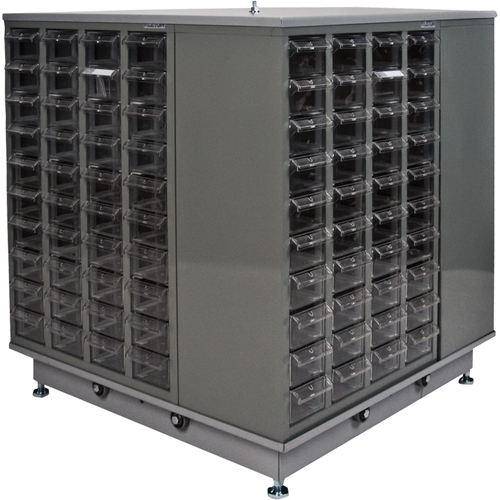 Casiers pour pi&egrave;ces KPC-600, Acier galvanis&eacute;, 40 tiroirs, 18-3/10" x 8-7/10" x 25-3/10", Gris Southpoint Industrial Supply