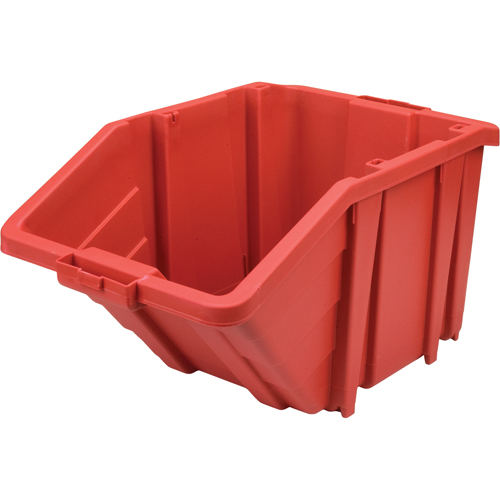 Jumbo Plastic Bin, 15-1/2" W x 13" H x 25" D, Red, 200 lbs. Capacity Southpoint Industrial Supply