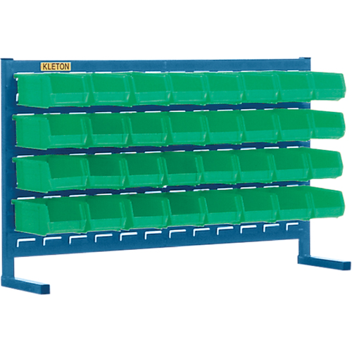 Louvered Rack with Bins, 32 Bins, 36" W x 8-1/4" D x 22" H Southpoint Industrial Supply