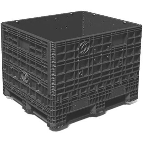 Medium-Duty Collapsible Bulkpak Containers, 48" L x 40" W x 34" H, Black Southpoint Industrial Supply