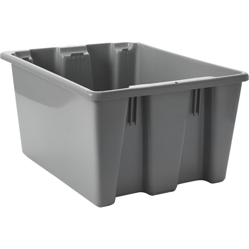 Stack & Nest Palletote Box, 10" x 15.5" x 19.5", Grey Southpoint Industrial Supply
