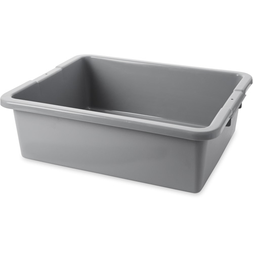 Undivided Bus/Utility Box, 7" H x 21.5" D x 17" L, Polyethylene, Grey Southpoint Industrial Supply