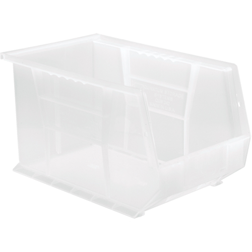 Clear-View Ultra Stack & Hang Bin, 8-1/4" W x 8" H x 13-5/8" D, Clear Southpoint Industrial Supply