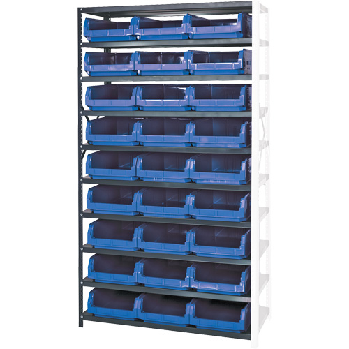 Shelving Unit with Stacking Bins, Steel, Magnum Bin, 650 lbs. Capacity, 42" W x 76" H Southpoint Industrial Supply