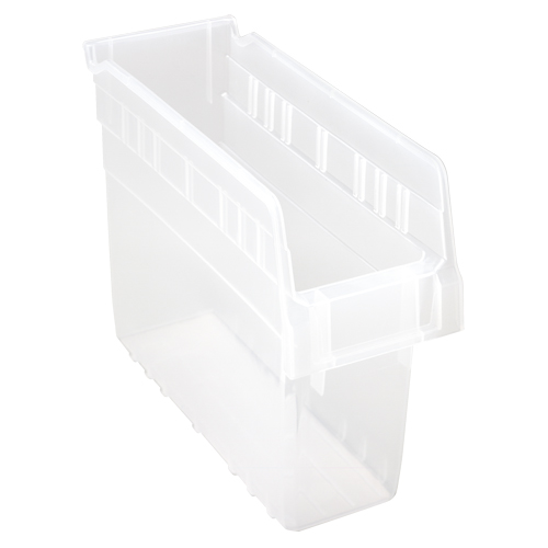 Store-Max Shelf Bins, 4-3/8" W x 8" H x 11-5/8" D, Clear, 44 lbs. Capacity Southpoint Industrial Supply