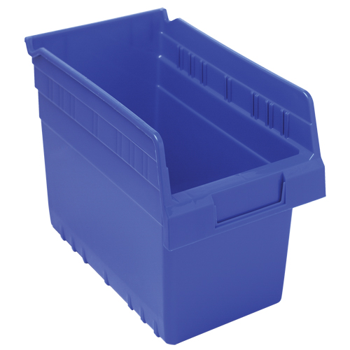 Store-Max Shelf Bins, 6-5/8" W x 8" H x 11-5/8" D, Blue, 44 lbs. Capacity Southpoint Industrial Supply