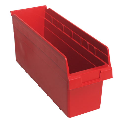 Bacs pour &eacute;tag&egrave;re Store-Max, 6-5/8" la x 8" H x 17-7/8" p, Rouge, Capacit&eacute; 56 lb Southpoint Industrial Supply