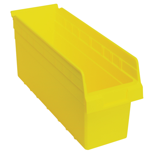Store-Max Shelf Bins, 6-5/8" W x 8" H x 17-7/8" D, Yellow, 56 lbs. Capacity Southpoint Industrial Supply