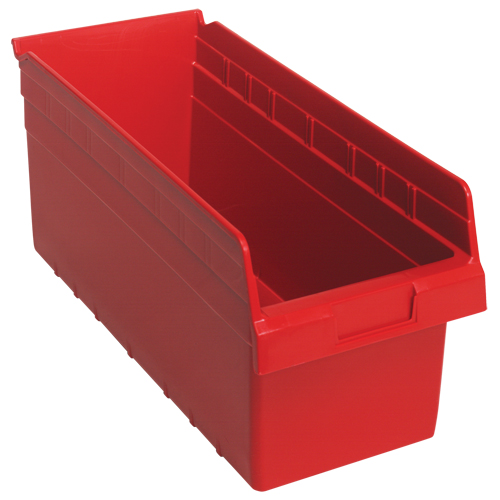 Bacs pour &eacute;tag&egrave;re Store-Max, 8-3/8" la x 8" H x 17-7/8" p, Rouge, Capacit&eacute; 56 lb Southpoint Industrial Supply