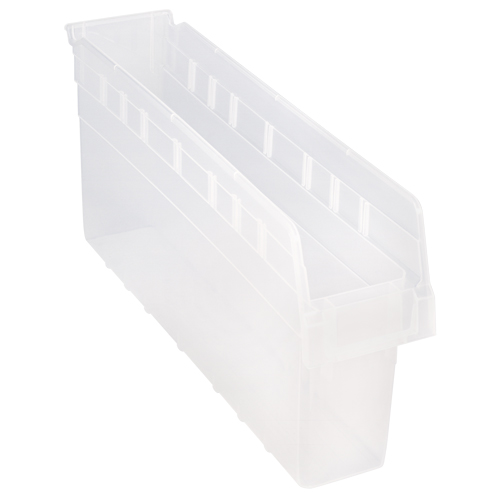 Store-Max Shelf Bins, 4-3/8" W x 8" H x 23-5/8" D, Clear, 68 lbs. Capacity Southpoint Industrial Supply