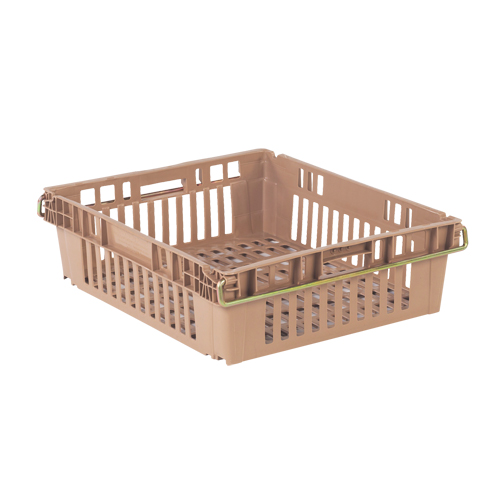 Contenant en plastique empilable Stack-N-Nest pour l'agriculture, 20,3" x 24" x 6,8", Beige Southpoint Industrial Supply