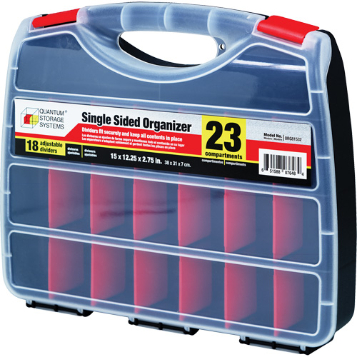 Boîte &agrave; compartiments en plastique, 12-1/4" la x 15" p x 2-3/4" h, 23 compartiments Southpoint Industrial Supply