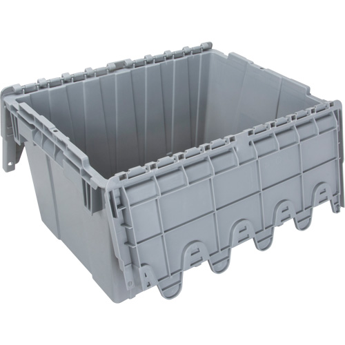 Contenant de distribution en plastique avec dessus basculant, 21,65" x 15,5" x 12,5", Gris Southpoint Industrial Supply