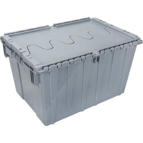 Contenant de distribution en plastique avec dessus basculant, 21,65" x 15,5" x 12,5", Gris Southpoint Industrial Supply