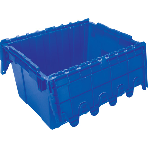 Contenant de distribution en plastique avec dessus basculant, 21,65" x 15,5" x 12,5", Bleu Southpoint Industrial Supply