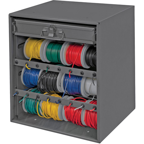 Wire and Terminal Storage Cabinet, Steel, 1 Drawers, 15-9/16" x 11-7/8" x 16-3/8", Grey Southpoint Industrial Supply