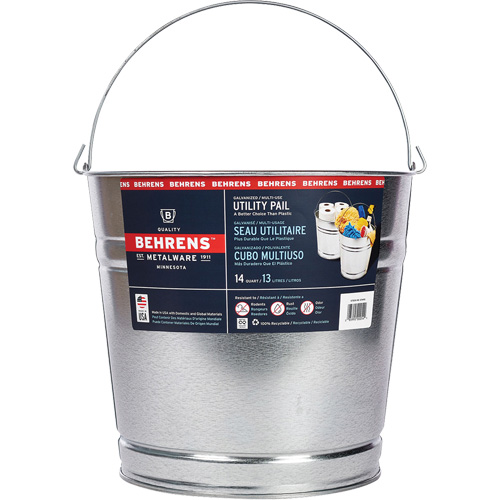 Pail, Galvanized Steel, 13 L Southpoint Industrial Supply