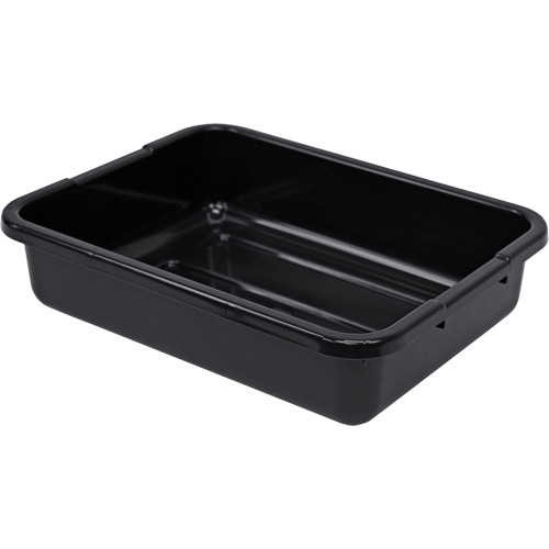 Bac d'entreposage tout usage &agrave; fond rainur&eacute;, 5" ha x 15" p x 21" lo, Plastique, Noir Southpoint Industrial Supply