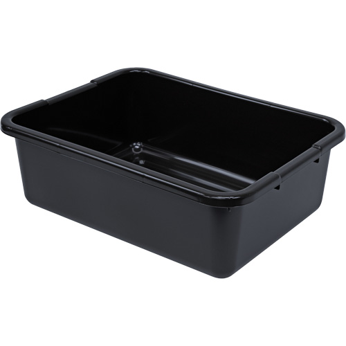All-Purpose Ribbed-Bottom Storage Tub, 7" H x 15" D x 21" L, Plastic, Black Southpoint Industrial Supply